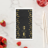 豪華なブラックとゴールドのモノグラム ウェディング (インサイチュ)