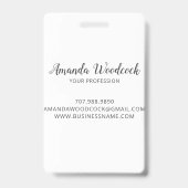 豪華なブラックイベントプランナー名 バッジ (裏面)