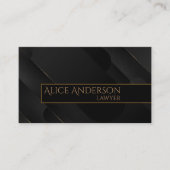 豪華なブラックゴールドのエレガントな弁護士の名刺 名刺 (正面)