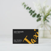 豪華なブラックシンプルプロフェッショナルタはっきりしたクシー 名刺 (スタンド正面)