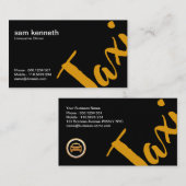 豪華なブラックシンプルプロフェッショナルタはっきりしたクシー 名刺 (正面/裏面)