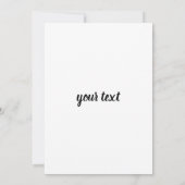 豪華なブラック＆ホワイトの結婚式招待状カード 招待状 (裏面)