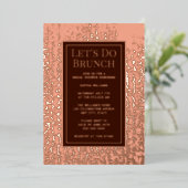 豪華なブランチ招待状 ブライダル 誕生日 ベビー カスタム エレガント 箔招待状 (立ち正面)