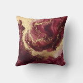 豪華なブルゴーニュと金ゴールド大理石装飾 クッション (裏面)