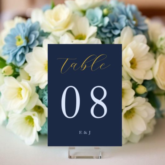 豪華なブルーの結婚式 テーブルナンバー