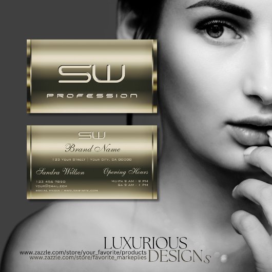 豪華なプラチナオプティクスフェイクと3Dモノグラム 名刺