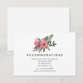 豪華なプラムとピンクのウェディング宿泊施設 エンクロージャーカード (正面/裏面)