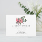 豪華なプラムとピンクのウェディング宿泊施設 エンクロージャーカード (スタンド正面)