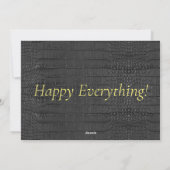 豪華なプリントのフェイクブラックアリゲーター テクスチャ写真 シーズンカード (裏面)