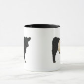 豪華なベルトを付けられたギャロウェーの雄牛の切り出し マグカップ (中央)