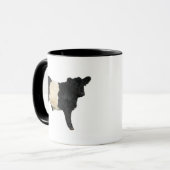 豪華なベルトを付けられたギャロウェーの雄牛の切り出し マグカップ (正面左)