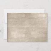 豪華なベージュの象牙色のベルベット ブライダルシャワー 招待状 (裏面)