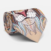 豪華なベージュ色のmutliによって着色されるライオンの頭部 ネクタイ (ロール)