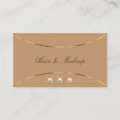 豪華なベージュ金ゴールドデコールとスパークルダイヤモンド 名刺 (正面)