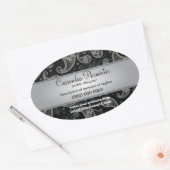 豪華なペイズリープロモーションスタンプ 楕円形シール (封筒)