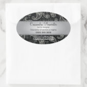 豪華なペイズリープロモーションスタンプ 楕円形シール (バッグ)