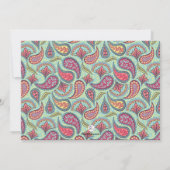 豪華なペイズリー招待状 招待状 (裏面)