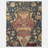 豪華なペルシアインスパイアシェルパ毛布 フリースブランケット (正面)