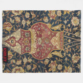 豪華なペルシアインスパイアシェルパ毛布 フリースブランケット (正面(横))