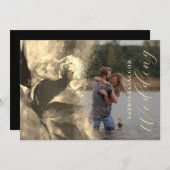 豪華なホイミカルバラ抽象芸術結婚写真 招待状 (正面/裏面)