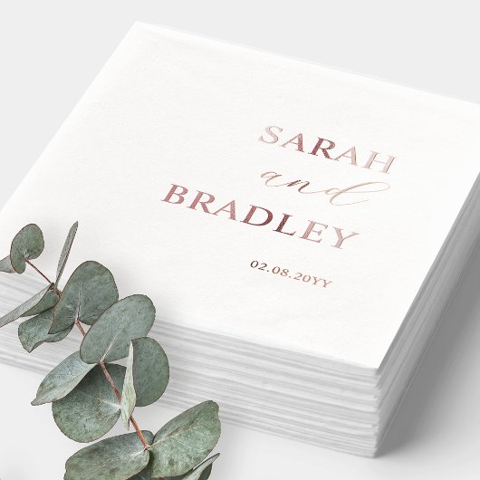 豪華なホイル実在カスタムウェディング 箔ナプキン