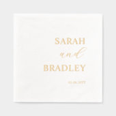 豪華なホイル実在カスタムウェディング 箔ナプキン (正面)