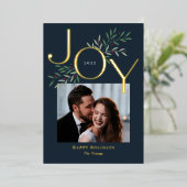 豪華なホリデーカード クリスマスカード 箔シーズンカード (立ち正面)