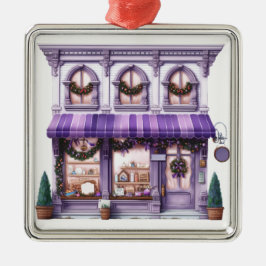 豪華なホリデークリスマスの店舗正面 メタルオーナメント