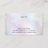 豪華なホログラフィックグリッターが乾くネイルサロン 名刺 (裏面)