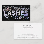 豪華なホログラフィック蝶がロゴを点滅 名刺 (正面/裏面)