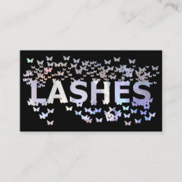 豪華なホログラフィック蝶がロゴを点滅 名刺