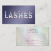 豪華なホログラフィック蝶がロゴを点滅 名刺 (正面/裏面)