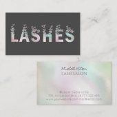 豪華なホログラフィック蝶がロゴを点滅 名刺 (正面/裏面)