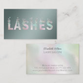 豪華なホログラフィック蝶がロゴを点滅 名刺 (正面/裏面)