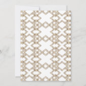 豪華なホワイトゴールドのグレートギャツビー20年代のバチェラーパーティー 招待状 (裏面)