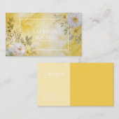 豪華なホワイトマーブル&ゴールドフォイル六角 名刺 (正面/裏面)