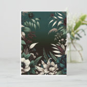 豪華なボタニカルウェディング招待状の背景 招待状 (スタンド正面)