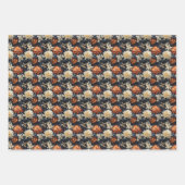 豪華なボホの花テラコッタ銅燃オレンジ ラッピングペーパーシート (正面3)