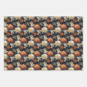 豪華なボホの花テラコッタ銅燃オレンジ ラッピングペーパーシート (正面2)