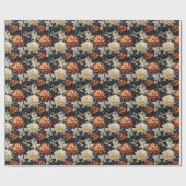 豪華なボホの花テラコッタ銅燃オレンジ ラッピングペーパー (フラット)