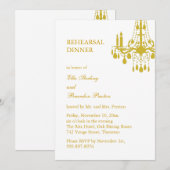 豪華なボールルームでのリハーサルディナー招待状 招待状 (正面/裏面)