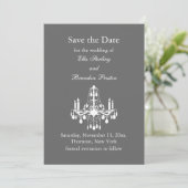 豪華なボールルーム Save the Date（グレー） セーブザデート (スタンド正面)