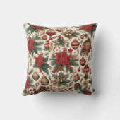 豪華なポインセチアの花、クリスマスの装飾 クッション (裏面)