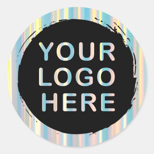 豪華なポディウム（舞台）-  holographic カスタムロゴ付き ラウンドシール (正面)