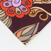 豪華なマンダラシームレス、星空フローラ。 フリースブランケット (角)