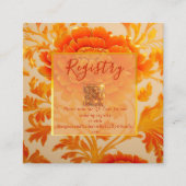 豪華なマンダリン結婚フローラ登録簿 エンクロージャーカード (正面)