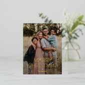 豪華なミックス箔メリークリスマスカードはがき 箔シーズンポストカード (立ち正面)