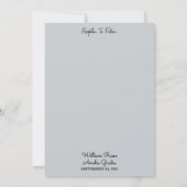 豪華なメタリック グラム シャイニー ハイ エンド シルバー ウェディング 招待状 (裏面)