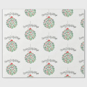 豪華なメリークリスマスラッピング紙 ラッピングペーパー (フラット)