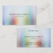 豪華なモダンでカラフルな抽象美術のエレガントなテンプレート 名刺 (正面/裏面)